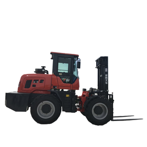 小型4x4 4WDディーゼルオフロードフォークリフト機械修理店用3T 5T <span class=keywords><strong>10T</strong></span>全ラフ地形フォークリフト - Product Image 1