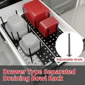 Kitchen Accessories Foldable Tray Dish Racks Pegboard <b>Drawer</b> Organizers Bowl Drying Rack System for Organizing Plates Bowls - Product Image 6