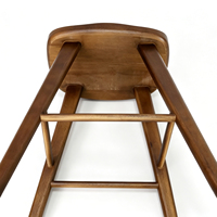 Tabouret de bar en bois massif, hauteur comptoir, chaise de cuisine moderne en bois sans dossier