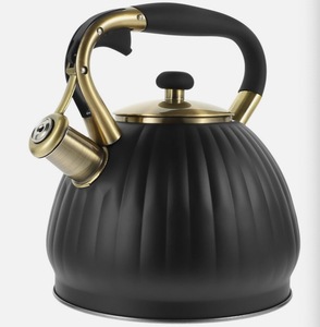 3.5L Whistling Tea and Water Kettle Pumpkin Strip Design Boiling Water Kettle Gas Induction