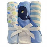 Lot de 3 serviettes de bain carrées pour bébé, super douces, en coton écologique, à capuche, motif dessin animé, 76x76 cm, pour la maison