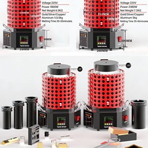 Fourneau de fusion de métaux en acier inoxydable de petite taille, haute température, 220V, capacité 1-3kg, pour or, argent, cuivre, aluminium - Product Image 3