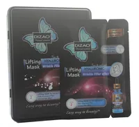Masque facial et sérum liftant avec vitamine C, acide hyaluronique et collagène pour le visage et le cou, anti-rides et raffermissant pour la peau
