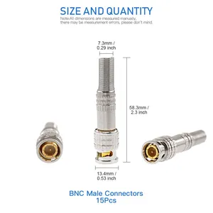 75 Ом коаксиальный RG6 сжатие F BNC штекер RF коаксиальный кабель BNC штекер для CCTV RG58 RG59 RG6