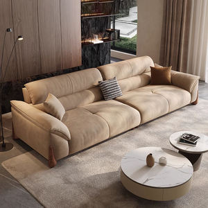 लिविंग रूम फर्नीचर सोफा आधुनिक नरम मखमली सोफा ठोस लकड़ी फ्रेम तीन सीटर connner सोफे घर के लिए उच्च गुणवत्ता लोकप्रिय सोफे - Product Image 2