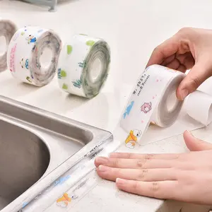 Nastro adesivo per lavello da cucina con bordo autoadesivo trasparente impermeabile e antimuffa