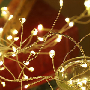Décorations de Noël extérieures <span class=keywords><strong>220V</strong></span> 10m 100L <span class=keywords><strong>micro</strong></span> rgb <span class=keywords><strong>led</strong></span> PVC fil mariage fée <span class=keywords><strong>guirlande</strong></span> lumineuse - Product Image 2
