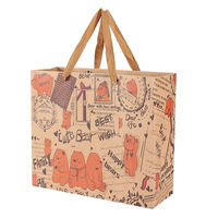 Cadeau de vente au détail de vêtements personnalisés sacs en papier kraft brun bon marché avec poignée de logo de marque utilisation promotionnelle