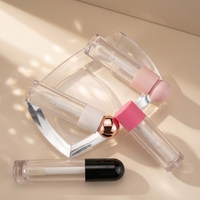 Ensemble de gloss à lèvres personnalisé de 7 ml, 10 ml, 21 ml, tubes à gloss à lèvres vides transparents et mignons avec un grand pinceau, tubes à gloss à lèvres noirs, dorés, roses, violets