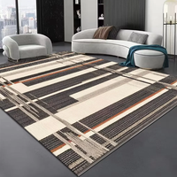 Tapis de sol moderne, simple, de luxe léger, haut de gamme, résistant à la saleté, facile d'entretien, imprimé, pour salon, chambre à coucher, chevet