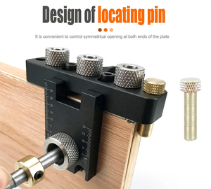 3 in 1 Industrial Aluminum Alloy Woodworking Doweling Jig Kit <b>Drill</b> <b>Guide</b> Locator Adjustable Doweling Position Hole Puncher ODM - Product Image 4