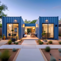 Maison Conteneur Moderne Personnalisable à 2 Étages, Villa Préfabriquée 2-3 Chambres, Design Modulaire Détachable en Acier, Salon de Luxe, Utilisation Bureau