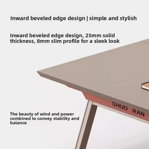 <span class=keywords><strong>Mesa</strong></span> de Conferencia para <span class=keywords><strong>Oficina</strong></span>, Larga, Minimalista, Moderna, con Juego de Sillas para Sala de Reuniones, Pequeña, para Recepción, Estilo Mostrador, de Bambú, Desmontable - Product Image 4