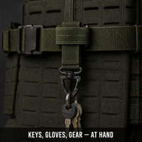 Sangle auto-agrippante à dégagement rapide avec clip pivotant à 360° pour sac à dos MOLLE, équipement extérieur en polyester triple couche
