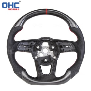 Volant pour <span class=keywords><strong>Audi</strong></span> A4L A3 A4 A5 B8 A6 Q5 Q7 2017 à 2022 100% véritable volant en Fiber de carbone moteurs ohc - Product Image 5