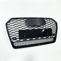 Parrilla Delantera de Panal de Abeja de Plástico ABS para Modelos Audi A6C7 S6 RS6 2016 2017 2018, Tracción en las Cuatro Ruedas