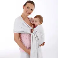 Mãos Livres 100% Algodão Orgânico Baby Carrier Sling Anel Tudo em 1 Stretchy Bebê Wraps para Lactentes, Crianças e Animais de Estimação