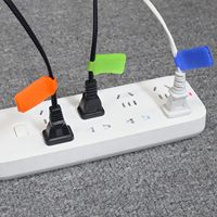 Étiquettes auto-adhésives pour cordon de câble Étiquettes pour fil d'écriture sur crochet et boucle Attaches de câble Étiquettes pour la gestion et l'identification des câbles