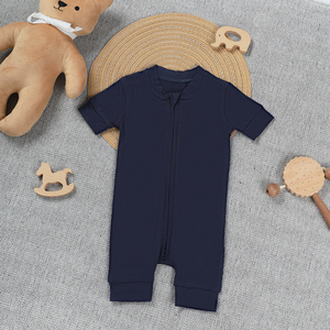 MOQ 1 Uds ropa de dormir de manga corta para bebé mameluco recién nacido verano dormir Zippy pijamas infantiles 95% Bammbo 5% Spandex Baby Shorties - Product Image 2