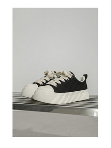 Summer new style black versatile with thick soles for heightening, suitable for couples, casual sneakers <b>Canvas</b> trendy Shoes - Product Image 6