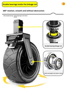 बेबी स्ट्रोलर फोल्डेबल हैंड पुल कार्ट कैनोपी चार-पहिया पालतू जानवर वाला कैंपिंग रियर-ओपनिंग स्टॉलर - Product Image 5