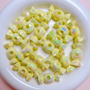 Acrylique Crème Solide Couleur UV Galvanoplastie Bonbons Perles Trou Droit DIY Travail Téléphone Chaîne Perle Matériel Bijoux Accessoires - Product Image 4