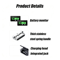 Nouvelle Batterie Lithium LiFePO4 72V 30Ah avec Chargeur et Écran LCD Étanche pour Vélo Électrique, Trottinette, Chariot de Golf, Cycle Profond, 1500 Cycles