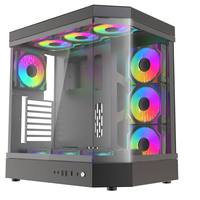 Chasis de Acero Usado para Computadora de Escritorio, ATX Mini-ITX, Refrigeración por Agua, Torre Media, Caja para Juegos E-Sports, Diseño Único con Vista al Mar, Tipo Pecera