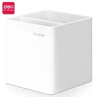 Deli nouveau Style multifonctionnel en plastique porte-stylo épaissi stylo douille boîte de rangement carré conception fournitures de bureau bureau