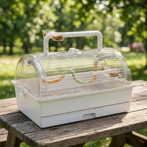 Transportadora Portátil <span class=keywords><strong>para</strong></span> Hámsteres, Transparente, Jaula <span class=keywords><strong>de</strong></span> Viaje <span class=keywords><strong>para</strong></span> Mascotas Pequeñas, Ideal <span class=keywords><strong>para</strong></span> Visitas a Veterinarios y Actividades al Aire Libre - Product Image 1