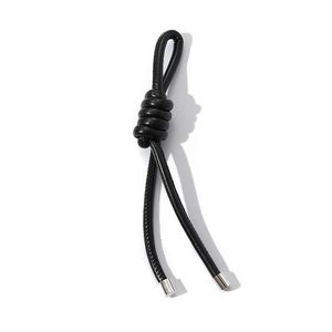 Cordón de color liso simple de PU, cuerda trenzada hecha a mano DIY, correa para colgar el teléfono en la bolsa - Product Image 2