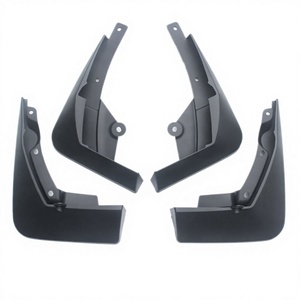 FOR Audi A8L Mud Flaps 2018 17-25 <b>Plastic</b> Black Tire Mudguards For FAW AUDI(CA) Car Deflectors - Product Image 4