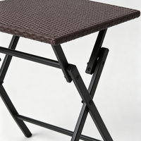 Table carrée pliante légère et portable pour balcon extérieur, anti-rouille, étanche, 23,62 pouces, prix de gros