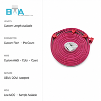 Câble ruban gris personnalisé UL2651 28AWG à 6 conducteurs, 1,27 mm à 2,54 mm IDC Micro-Match, 3000 mm pour équipement d'automatisation