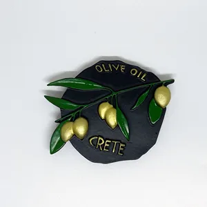 YIWU BaiWen Vente en gros Promotionnel <span class=keywords><strong>Pas</strong></span> cher Souvenir touristique de Grèce <span class=keywords><strong>CRETE</strong></span> Aimant de réfrigérateur en résine 3D Cadeau - Product Image 1