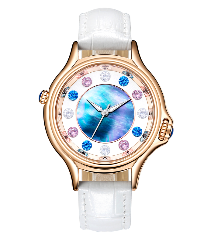 Reloj De Cuarzo Movimiento Japonés De Oro De 18k(15)