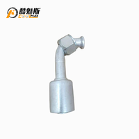Konektor aluminium AC mobil baik 3/8in 90 derajat bengkok AC Splicer selang fitting Adaptor konektor sambungan pipa kopling