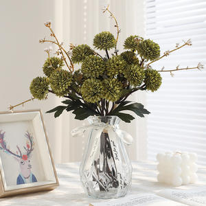 ดอกไม้ประดิษฐ์ 3 ก้าน ดอกเบญจมาศปิงปอง ดอกไม้ขนาดเล็ก ช่อดอกแดนดิไลออน สำหรับงานแต่งงาน บ้าน โรงแรม <span class=keywords><strong>สวน</strong></span>กลางแจ้ง - Product Image 3