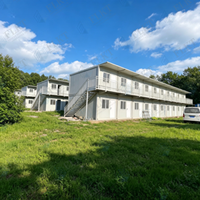 Unité de conteneur plat de qualité industrielle FLKT, résistante aux fortes charges de neige, maison modulaire préfabriquée en conteneur maritime