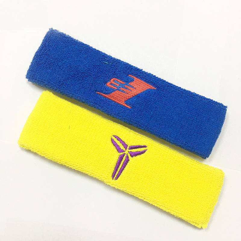 ชุด Sweatbands สายรัดข้อมือสำหรับผู้ชาย,สายรัดข้อมือซับเหงื่อผ้าฝ้ายแถบคาดศีรษะซับเหงื่อที่คาดผมและเล่นกีฬาบาสเกตบอล