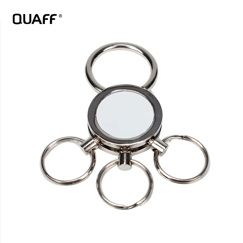 Модный брелок для ключей QUAFF Young, легко носить с собой, посеребренный край, может быть изготовлен по индивидуальному заказу, брелок для ключей с логотипом