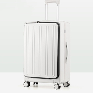 Valise à bagages à main à ouverture frontale au prix d'usine avec pochette pour ordinateur portable Bagage de voyage à trolle en aluminium à ouverture frontale - Product Image 1