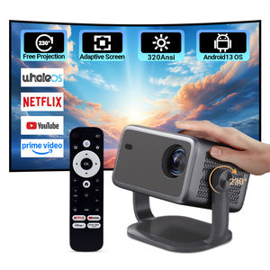 Projecteur <span class=keywords><strong>vidéo</strong></span> Home Cinéma Full HD 1080P Hotack L018AA, Smart Android TV, système d'exploitation complet, projecteur portable 4K - Product Image 1