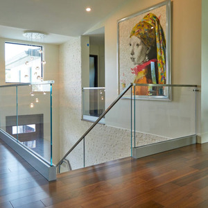 Smartart, diseño moderno, interior, <span class=keywords><strong>escaleras</strong></span> flotantes de <span class=keywords><strong>madera</strong></span> <span class=keywords><strong>con</strong></span> barandilla de <span class=keywords><strong>vidrio</strong></span> templado - Product Image 6
