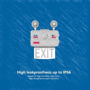 LED Explosion Proof 8W Exit Sign Combo <b>Emergency</b> <b>Light</b> CI DI <b>Emergency</b> Lighting 180min <b>Emergency</b> time IP66 Waterproof - Product Image 3