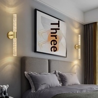 Applique murale LED en fer de luxe léger, design moderne et simple, blanc chaud, intérieur, maison, pour hôtel, couloir, salon