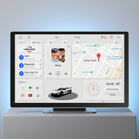 Autoradio universel 9/10 pouces 4+64 Go 2K BT 5.4 Carplay DSP GPS Android 10 OLED 4G ultra-fin à monter sur tableau de bord avec transmetteur FM et garantie 1 an