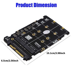 Tarjeta Adaptadora TISHRIC <span class=keywords><strong>M</strong></span>.2 NVME SSD Compatible con 2280/2260/2242/2230 mm Key <span class=keywords><strong>M</strong></span> Key B Convierte Adaptador U.2 SFF-8639 para SSD SFF-8639 <span class=keywords><strong>M</strong></span>.2 - Product Image 4