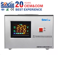 Stabilisateur de tension AC monophasé en cuivre 230V 50Hz SVC 2000VA avec écran LCD, protection contre les surcharges, haute efficacité