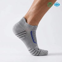 Chaussettes de sport pour hommes printemps-été, chaussettes de performance en coton peigné éponge rembourrées pour marathon et course à pied
